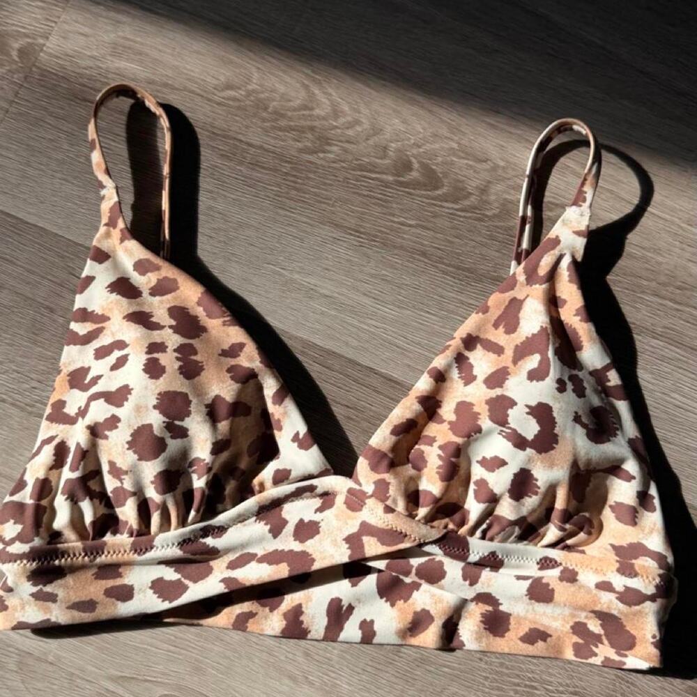 Aerie leopard print swim bralette